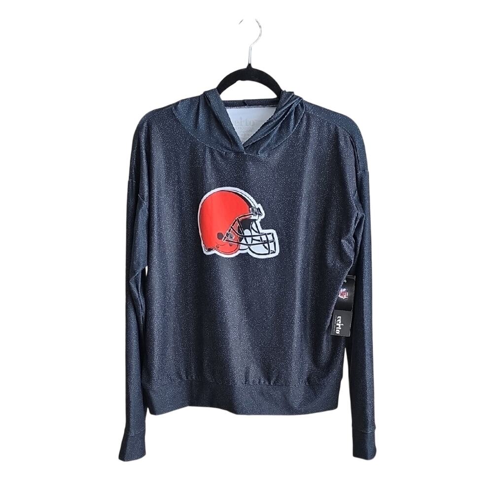 Certo Cleveland Browns NFL Charcoal Grey Fabtop Lightweight Hoodie Womens 2X NWT